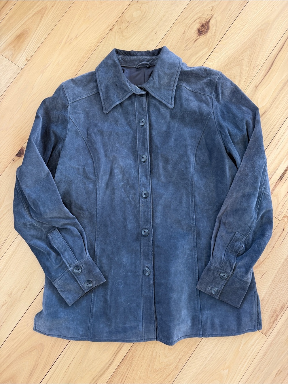 Valerie Steven’s Separates Leather Gray Jacket Size L